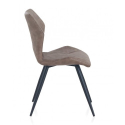 SILLA TAPIZADA COLOR TAUPE MODELO COOL