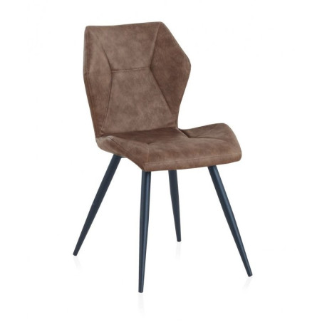 SILLA TAPIZADA COLOR MARRÓN MODELO COOL