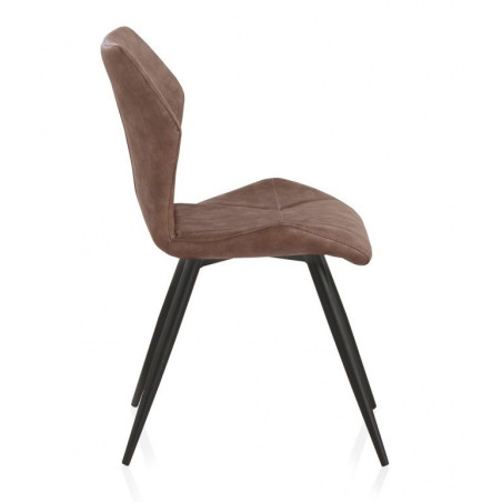 SILLA TAPIZADA COLOR MARRÓN MODELO COOL