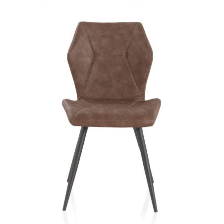 SILLA TAPIZADA COLOR MARRÓN MODELO COOL