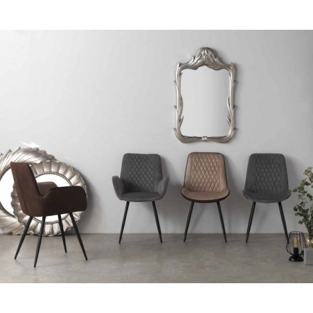 SILLÓN TAPIZADO BICOLOR MODELO CLOU
