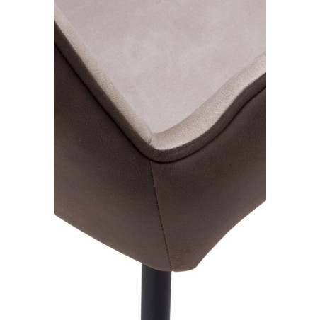 SILLÓN TAPIZADO BICOLOR MODELO CLOU