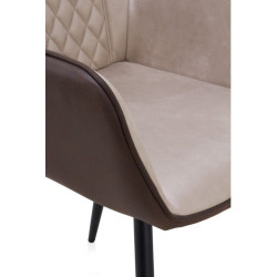 SILLÓN TAPIZADO BICOLOR MODELO CLOU