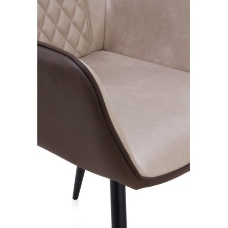 SILLÓN TAPIZADO BICOLOR MODELO CLOU