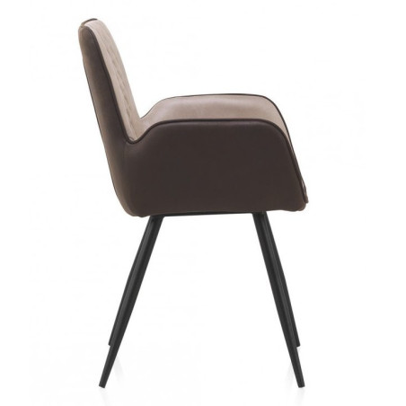 SILLÓN TAPIZADO BICOLOR MODELO CLOU