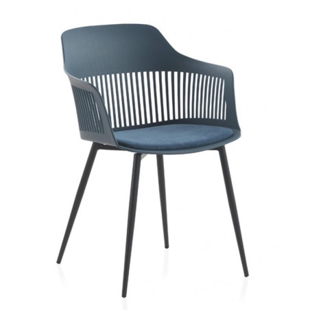 SILLÓN POLIURETANO COLOR AZUL MODELO MARÍA