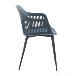 SILLÓN POLIURETANO COLOR AZUL MODELO MARÍA