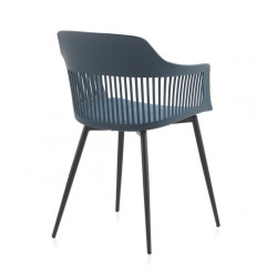 SILLÓN POLIURETANO COLOR AZUL MODELO MARÍA