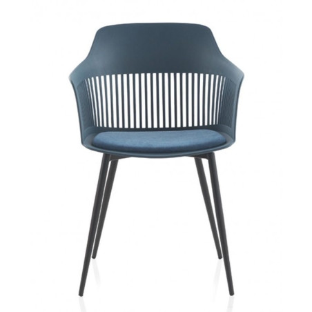 SILLÓN POLIURETANO COLOR AZUL MODELO MARÍA