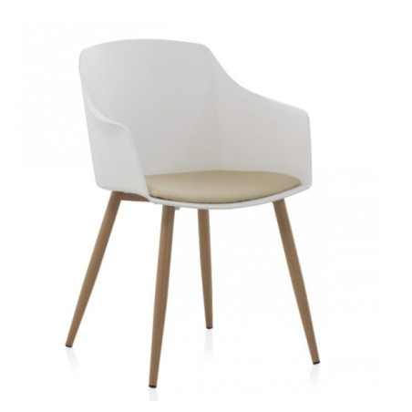 SILLÓN POLIURETANO COLOR BLANCO MODELO SOFÍA
