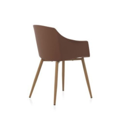 SILLÓN POLIURETANO COLOR MARRÓN MODELO SOFÍA