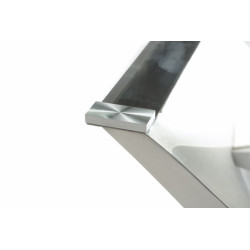 Mesa Comedor Cristal Templado Estructura Cromada Modelo Esparte 180X100