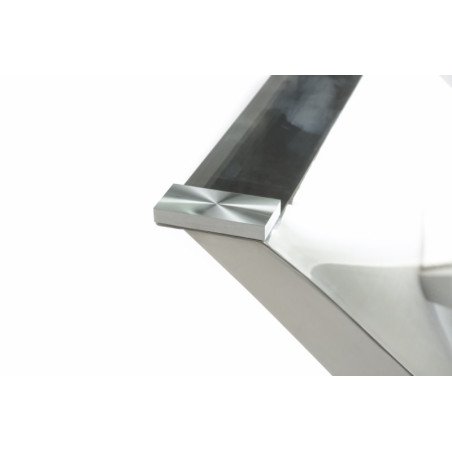Mesa Comedor Cristal Templado Estructura Cromada Modelo Esparte 180X100