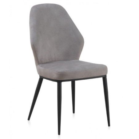 SILLA TAPIZADA GRIS CLARO MODELO ARIF 48X59X93
