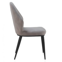 SILLA TAPIZADA GRIS CLARO MODELO ARIF 48X59X93