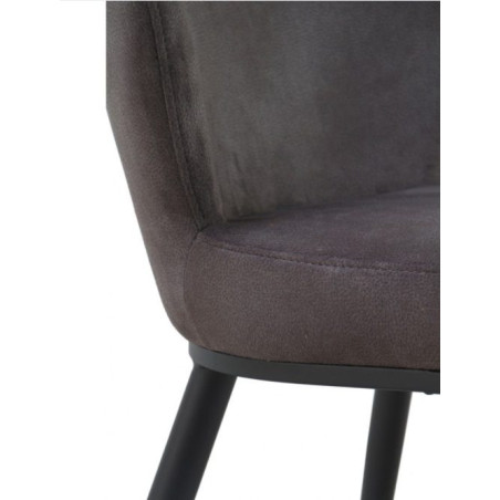 SILLA TAPIZADA GRIS CLARO MODELO ARIF 48X59X93