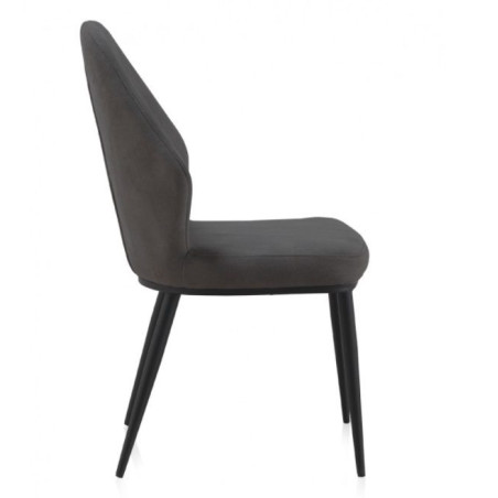 SILLA TAPIZADA GRIS CLARO MODELO ARIF 48X59X93