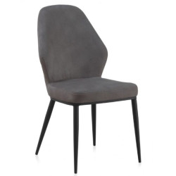 SILLA TAPIZADA GRIS CLARO MODELO ARIF 48X59X93
