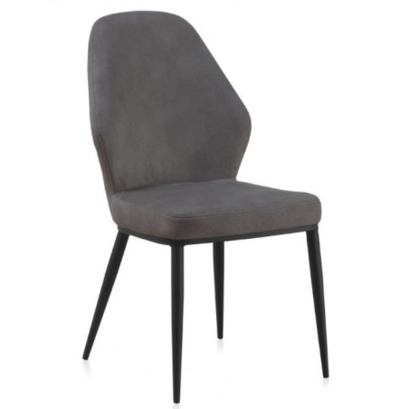 SILLA TAPIZADA GRIS CLARO MODELO ARIF 48X59X93