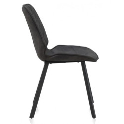 SILLA TAPIZADA GRIS OSCURO MODELO DORUK