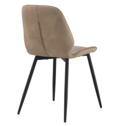 SILLA TAPIZADA COLOR MARRÓN MODELO VELIT 44X53X81