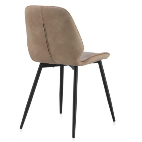 SILLA TAPIZADA COLOR MARRÓN MODELO VELIT 44X53X81