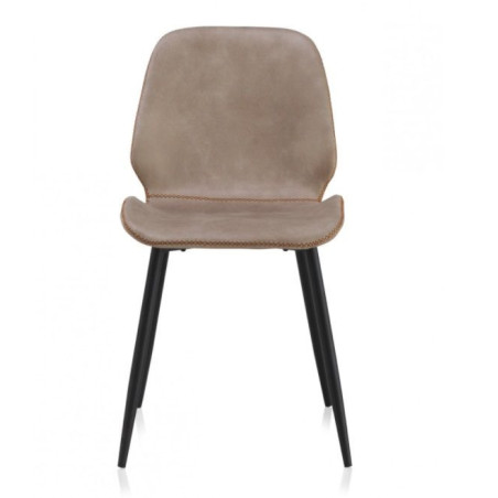 SILLA TAPIZADA COLOR MARRÓN MODELO VELIT 44X53X81