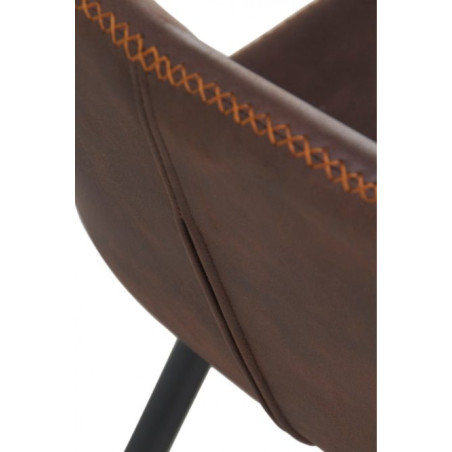 SILLA TAPIZADA COLOR MARRÓN MODELO VELIT 44X53X81