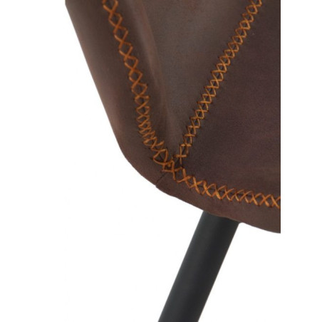 SILLA TAPIZADA COLOR MARRÓN MODELO VELIT 44X53X81