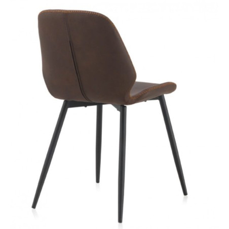SILLA TAPIZADA COLOR MARRÓN MODELO VELIT 44X53X81