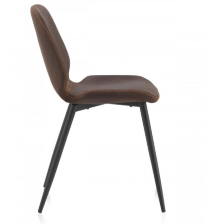 SILLA TAPIZADA COLOR MARRÓN MODELO VELIT 44X53X81