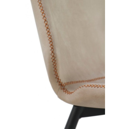 SILLA TAPIZADA COLOR BEIGE MODELO VELIT 44X53X81