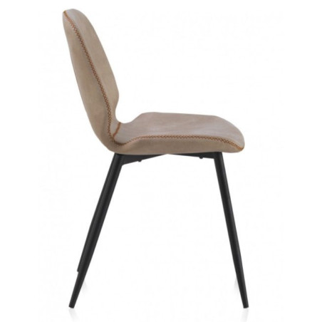 SILLA TAPIZADA COLOR BEIGE MODELO VELIT 44X53X81