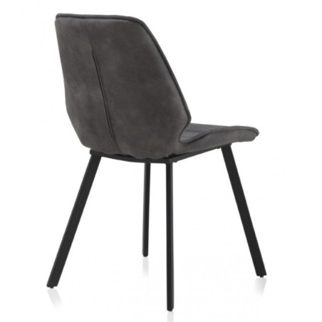 SILLA TAPIZADA GRIS CLARO MODELO DORUK