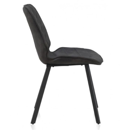 SILLA TAPIZADA GRIS CLARO MODELO DORUK