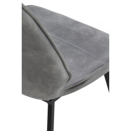 SILLA TAPIZADA GRIS CLARO MODELO DORUK
