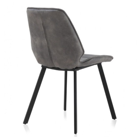 SILLA TAPIZADA GRIS CLARO MODELO DORUK