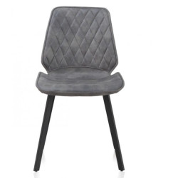 SILLA TAPIZADA GRIS CLARO MODELO DORUK