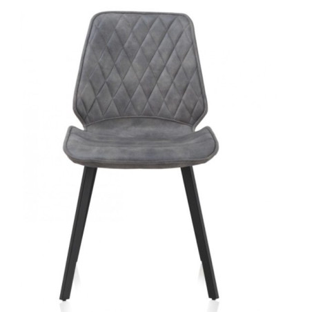 SILLA TAPIZADA GRIS CLARO MODELO DORUK