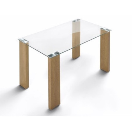Mesa Comedor Modelo Basico Cristal Templado - 140x80 - Distintos Colores