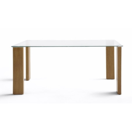 Mesa Comedor Modelo Basico Cristal Templado - 140x80 - Distintos Colores