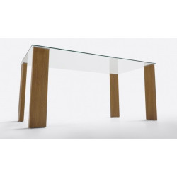 Mesa Comedor Modelo Basico Cristal Templado - 140x80 - Distintos Colores