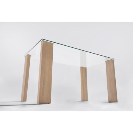 Mesa Comedor Modelo Basico Cristal Templado - 140x80 - Distintos Colores