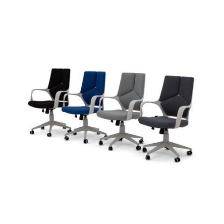 SILLA OFICINA MODELO RON TAPIZADO AZUL