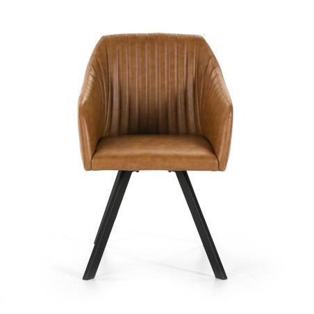 SILLA COMEDOR POLIPIEL MARRON DC 510