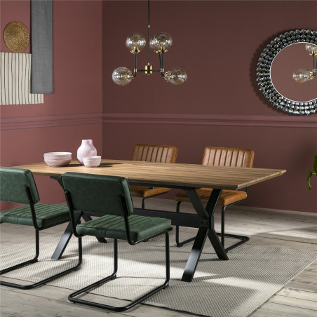 MESA COMEDOR EXTENSIBLE 109 MADERA CHAPADA 140(180)x90