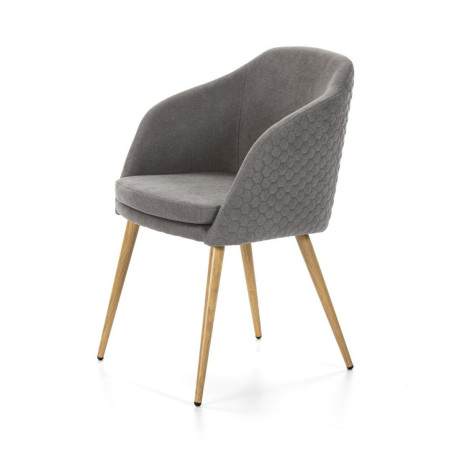 SILLA COMEDOR MODELO DC-511 TELA GRIS CLARO