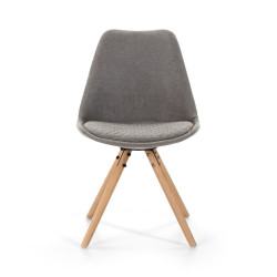 SILLA COMEDOR MODELO 523 TELA GRIS CLARO