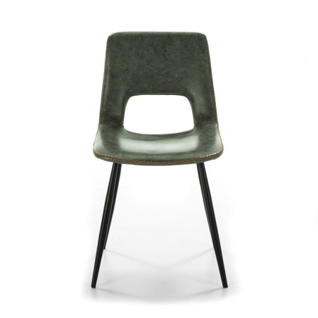 SILLA COMEDOR MODELO 120 POLIPIEL VERDE