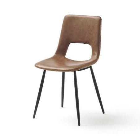 SILLA COMEDOR MODELO 120 POLIPIEL MARRÓN
